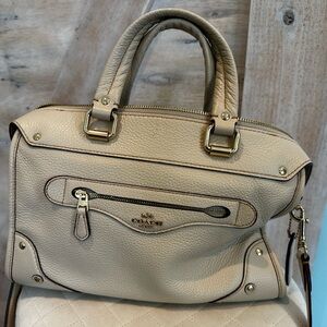 Coach Cream Crossbody with Gold Accents